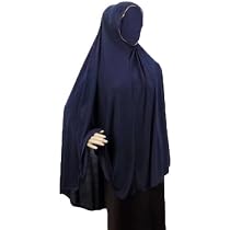 Sciarpa Hijab Khimar Lungo Donna Musulmana Istantaneo Sopra Testa - Poliestere