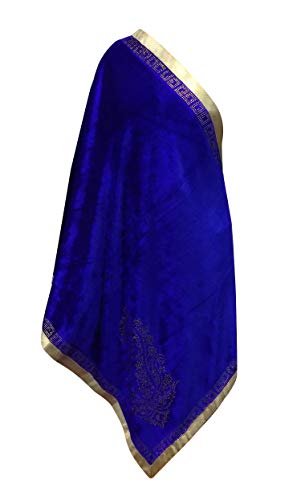 Confidence Velvet Stole For Women Blue 25 Gram Pack Of 1