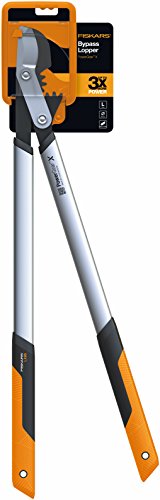 Fiskars PowerGear X Bypass-Getriebeastschere für frisches Holz, Antihaftbeschichtet, Gehärteter Präzisionsstahl, Länge 80 cm, Schwarz/Orange, LX98-L, 1020188 - 7
