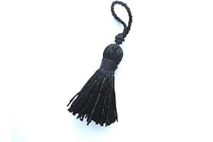 Sew-select 10 Mini Black Mother’s Day Hanging Tassels - 5.5cm Long (Loop 2cm, Tassel 3cm)