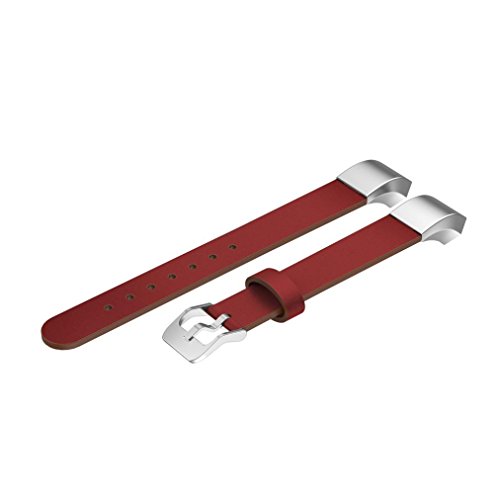 Preisvergleich Produktbild Hunpta Ersatz Band Strap Lederarmband für Fitbit Alta HR Smartwatch (Rot)