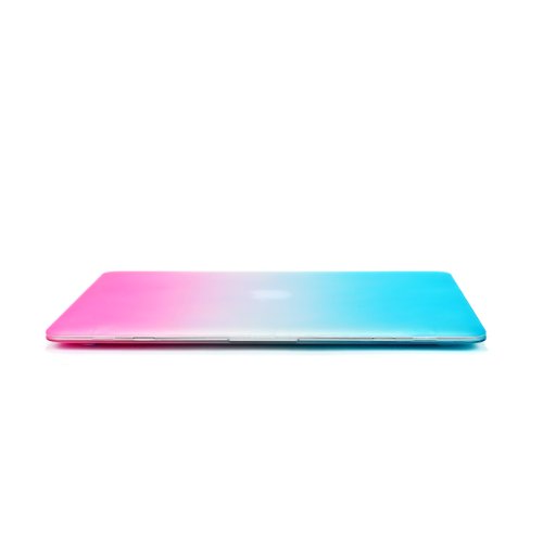 i-Buy Matte Gummierte Harte Schutzhülle Hülle für Apple Macbook Air 13.3 Zoll + Schutzfolie + Silikon Tastaturschutz + Anti-Staub-Stecker – Regenbogen - 8
