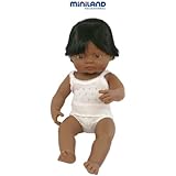 Miniland - Muñeco bebé latinoamericano niño con ropa interior, 38 cm (31157)
