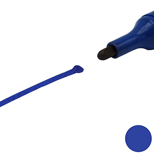 Limpiado Marcador permanente detektierbar en 4 colores Texto HACCP IFS, color Schriftfarbe: blau