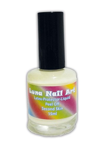 Peel off mit Pinsel HL Nagelhautschutz 15ml !!! Nagelldesign Clean Edge weiß Liquid Tape Flüssiglatex Clean Edge Skin Cover Latexmilch Nagelhaut Maske Halloween