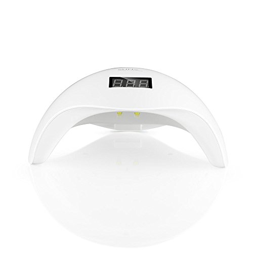 KYG SUN5 2-in-1 24LEDs 36W Nageltrockner UV Gel Nagellampe Lichthärtegerät Mit 10/30/60 Sekunden Und 99S Geringe Wärmemodus Timer Lichthärtungsgerät Für Fingernägel und der Zehennägel Weiß