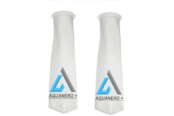 AQUANERO+ Sediment Filter Bag 5 Micron for Filtering Sand, Dirt, Rust from Water (20 inch, PP, White, Pack of 2) Aqua_22