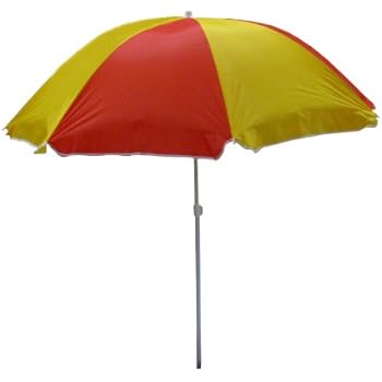 Hamble Redwood Leisure 1.8m Polyester Beach Umbrella - Adjustable Angle