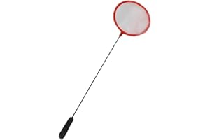 TEBI Épuisette à mailles fines pour aquarium de 7,6 cm de diamètre, durable, solide et sans danger pour nettoyer les petits poissons et les crevettes Rouge