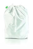 Tots Bots PUL Large Drawstring Waterproof Nappy Storage Bag (White)
