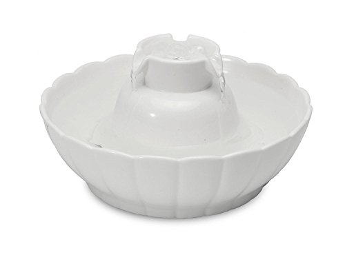 Lotus Céramique 2.1L/70 once chien chat Mangeoire automatique fontaine fontaine pour animal domestique automatique fontaine d'eau pour animal domestique avec filtre à charbon Pet Drinking Fountains