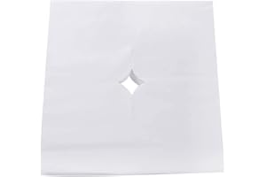 AMOTORFLY 100 Stück Einweg Auflage für die Kopfstütze der Massageliege,Einweg Spa Massageliegen Nasenschlitztücher [ 40cm x 38cm] Vliesstoff für Kopfstützen von Massagestühlen & Massagetischen (100 Stück)