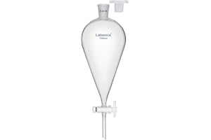 Labasics Entonnoir Conique de Séparation en Verre Borosilicate Paroi Épaisse avec Joints 24/29 et Robinet PTFE, 1000 ml