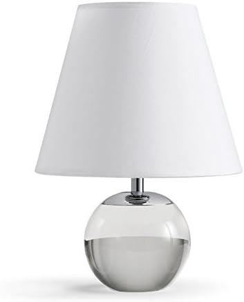HJHY® Modern simple table lamp, Crystal glass base Cloth shade Bedroom bedside Counter lamps monochromatic light E27 * 1 power switch button Creative, simple