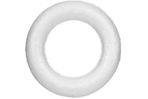 ZADAWERK® Anillo de poliestireno - sólido - Ø 24 cm - 4 piezas - corona de flores - manualidades - diseño