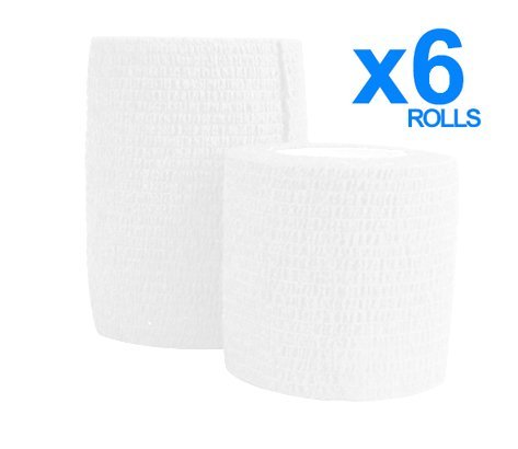 Cohesive Bandage, White 5cm x 4.5m by C.M.S Medical