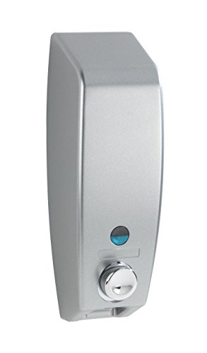 Wenko 21805100 Seifenspender Varese Platin matt, Fassungsvermögen 0,45 L, Kunststoff, 8,5 x 25 x 8 cm