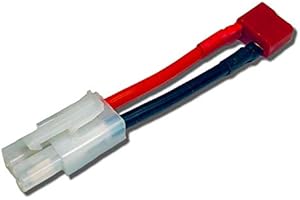 VUNIVERSUM 1x Stück Premium Adapter Nylon Japan 13,5mm Stecker Female auf T-Dean T-Stecker Deans Buchse Female Hochstromstecker Goldstecker 14AWG Kabel kompatibel zu Tamiya Carson für Lipo Akku