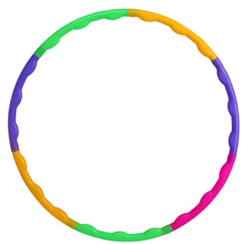Poualss Hula Hoop pour Enfants,Cerceau Ondulé Coloré Pliable Réglable, Exercice Hula Hoop pour Intérieur/Extérieur,Couleur Aléatoire, 55CM