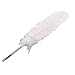 Produktbild PIXNOR 40cm Bowknot Rhinestone Feather Pen Ivory Feather Pen Wedding Signing Pen Guest Book Pen