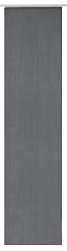 Flächenvorhang Lino 60x245 cm Uni anthrazit blickdicht 196233