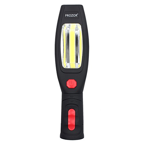 Prozor PST074 - Lampada Ispezione 3W COB + 1W LED Luce di Lavoro Ruotabile con 2 Modi Torcia Ricaricabile con Gancio Appeso e Base Magnetica