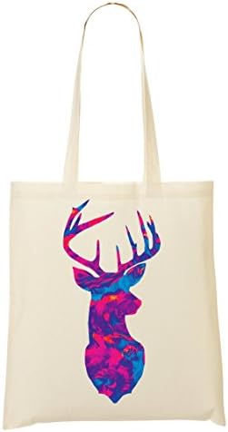 Deer On Lsd Trippy Elk Shopping Tote Bag