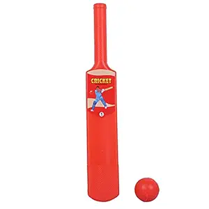 HIGHROOF Light Weight Plastic Cricket for Kids 1.5 to 3 Year Boys Bat & Ball Best Birthday Gift Items Birthday Gift for boy Girls (Any Color)