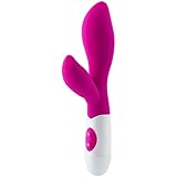 Vibrador, Loveryoyo Vibradores Dobles Estimulador para Clítoris, Próstata, Partes Sensibles, Silicona, 10 Modos de Frecuencia, Juguete Sexuale Juguete Erótico Regalo Sexual, Impremeable-Color Rosa