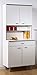 Produktbild Küchenschrank Isabell 11 80x180x44 cm weiß grau Buffet Schrank Buffetschrank Küchenbuffet Küche Küchenzeile
