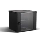 rack redes mercadolibre  Rising 6U 9U 12U 15U 18U servidor 22U soporte de pared Red armario rack almacenaje plexiglás cerradura de la puerta 450 mm-600 mm Deep
