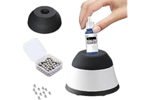 PRECIPETTE Vortex Paint Mixer - Vortex Mixer with Mixing Balls & Interchangeable Silicone Cap, 3000RPM, Paint Shaker for Lab Mixing Miniature model Paints Acrylic Paints (UK Plug)