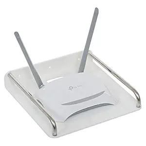 4tens Multi-Purpose Acrylic Set Top Box Stand / WiFi Router / DTH Receiver / DVD Player White Color Pack of 1