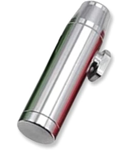 HEADNMORE® 2 dosatori con diametro di 1,4 cm, altezza ca. 6,7 cm, trasparente, sniffer sniffer sniffer snuff bottle dispenser con logo