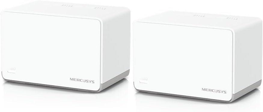 Mercusys Halo H70X 2-pack, AX1800Mbps, Dual-Band, Gigabit Portları, 150'ye Kadar Cihaz Bağlanabilir, 350 m²'ye Kadar Kapsama, Akıllı Bağlantı, Mobil Uygulama ile Kolay Kurulum, Wi-Fi 6 Mesh Sistemi