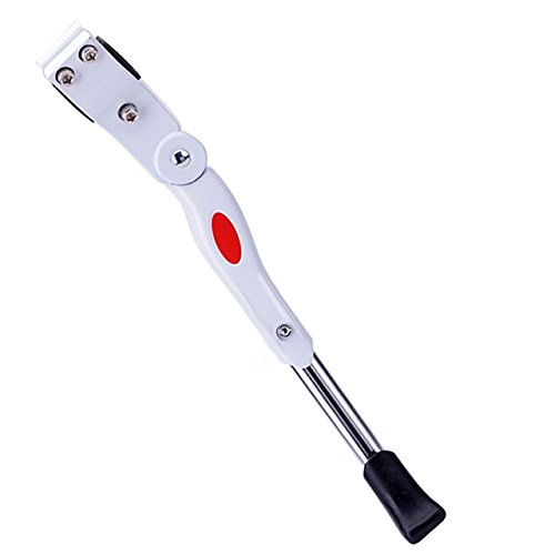 SODIAL(R) Blanc Alliage d'aluminium Velo Cyclisme Bicyclette Bequille Convient pour 16 '20' 24 '26 ''