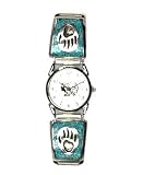 Herren-Armbanduhr Sterling Silber Türkis Bärentatzen Navajo Indianerschmuck Handarbeit