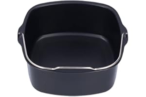 WAKECTS Beczka na Ciasto, Frytkownica Forma do Ciasta Żelazna Frytkownica Beczka na Ciasto Akcesoria do Frytownicy do HD9925 HD9860 HD9905 01 Akcesoria do Frytownicy (18 cm)