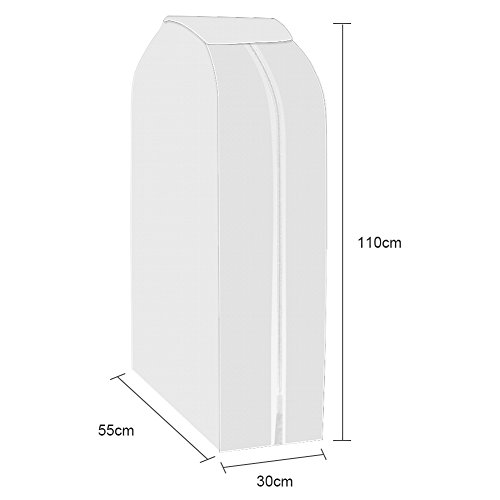 GHB 2 Kleiderschutzhülle Kleidersack Anzug Mantel Kleidung Staubschutz mit Reißverschluss Kleidung Lagerung Hängetasche - 9