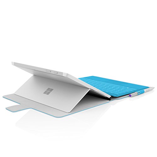 Incipio Roosevelt Klapptasche für Microsoft Surface 3 – von Microsoft zertifizierte Kunstledertasche mit Kickstand Kompatibilität und Magnetverschluss – cyan - 7