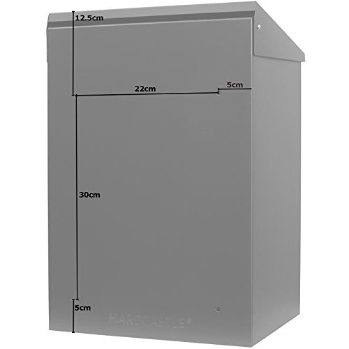 Hardcastle Großer Außen-Briefkasten zur Wandbefestigung – Schwarz - 7