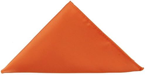 TiesRUs Plain Orange Satin Pocket Square