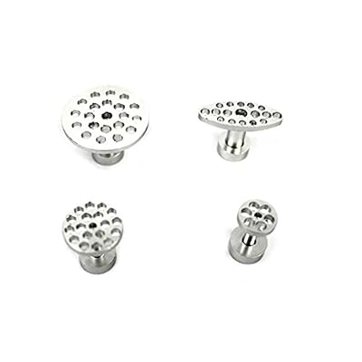 Topker 4pcs / set de zinc en aluminium PDR Colle Tabs Hail Outils de réparation Dent Remover Débosselage sans peinture Hail Outil de suppression