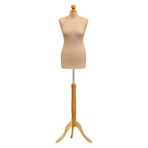 The Shopfitting Shop Taglia 10-12 Donna Prova Abiti Manichino da Sarto Bust Dressmakers Display Dummy Base Tripod in Legno
