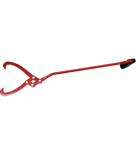 Pince forestière pour troncs d'arbres jusqu'à 630 mm, force de traction 1000 kg (orange
