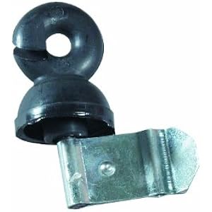 Göbel Weidezaun Elektrozaun Isolator Vollringisolator mit Metallklemme schwarz 50 St.