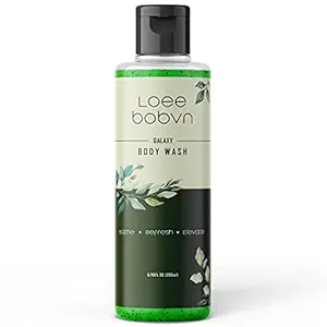 Loee bobvn Active Charcoal body wash, Refreshing, Moisturizing body wash shower gel with Aloe vera gel, glycerin, All Natural SLS sulphate paraben free for Men & Women (200ml)