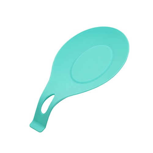 Chinget Silikon Löffelablage Küche Löffelhalter für Küchenzubehör, Löffel, Pinsel und Besteck (Hellblau)