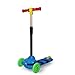 Produktbild NOBLEKID DIY Spielzeug Bricks Kick Scooter Faltbar Höhenverstellbar 3 Rollen Kid Scooter mit Blinkenden Rädern für Jungen/Mädchen/Kinder über Alter 3 + Max Tragkraft 50 kg, Blau