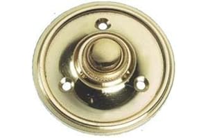 ORIGINALFORGERY Solid Polished Brass Round Victorian style Door Bell Push / Switch (PB39)